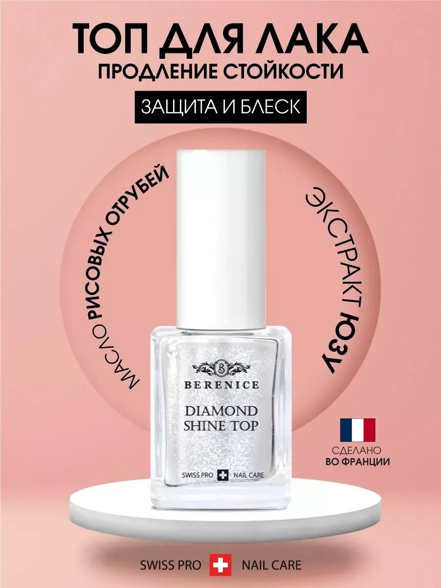 BERENICE Топ для сохранения цвета лака и придания блеска ногтям "Diamond Shine Top"