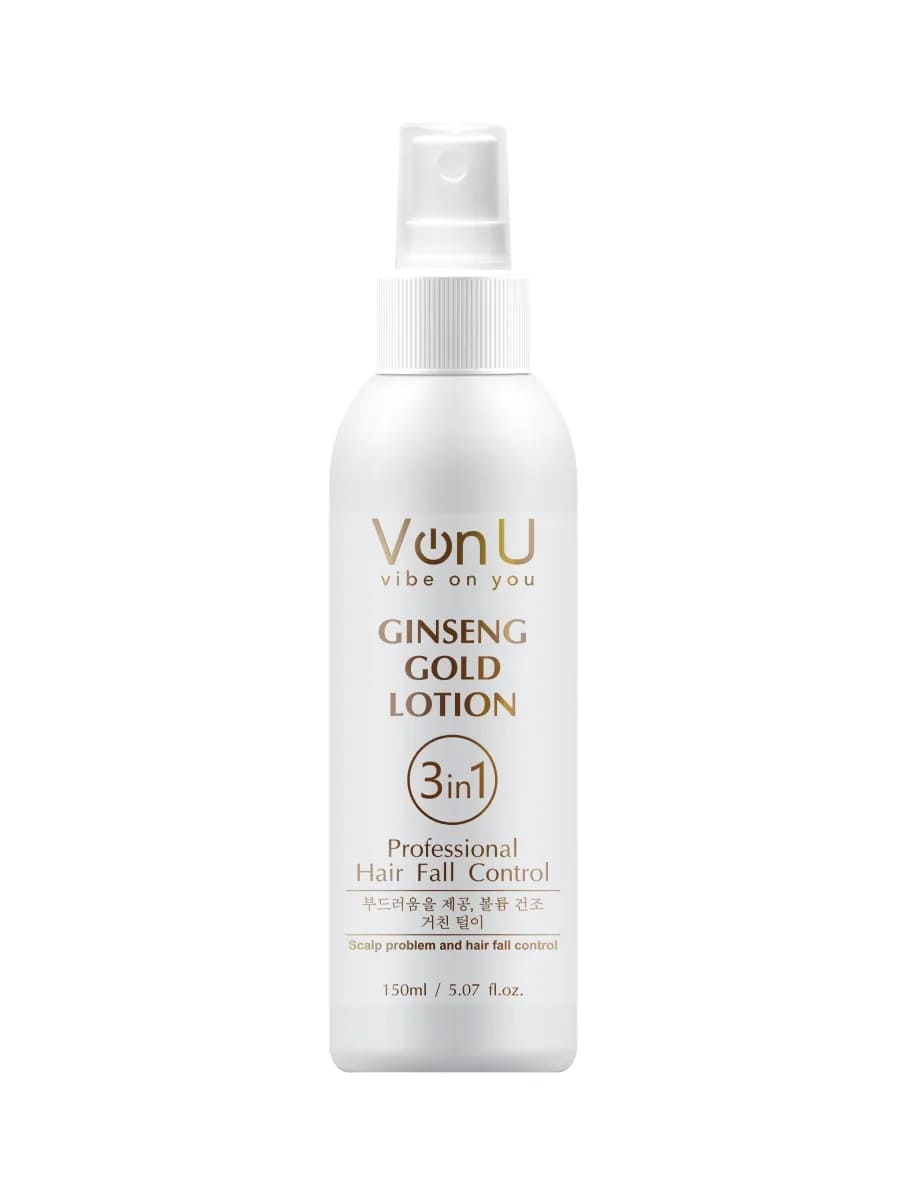 Von-U Лосьон для роста волос с экстрактом золотого женьшеня Ginseng Gold Lotion 150 мл	
