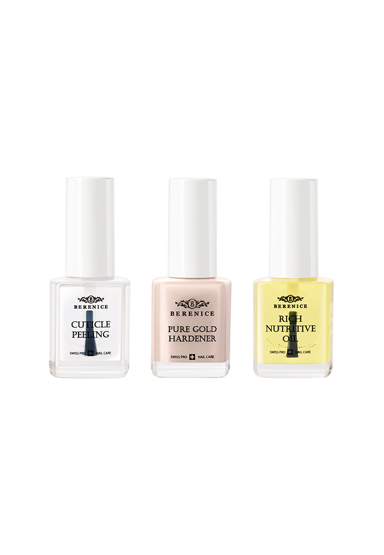 BERENICE Instant perfection set Набор мгновенное совершенство(Cuticle peeling, Pure gold, Rich nutr)