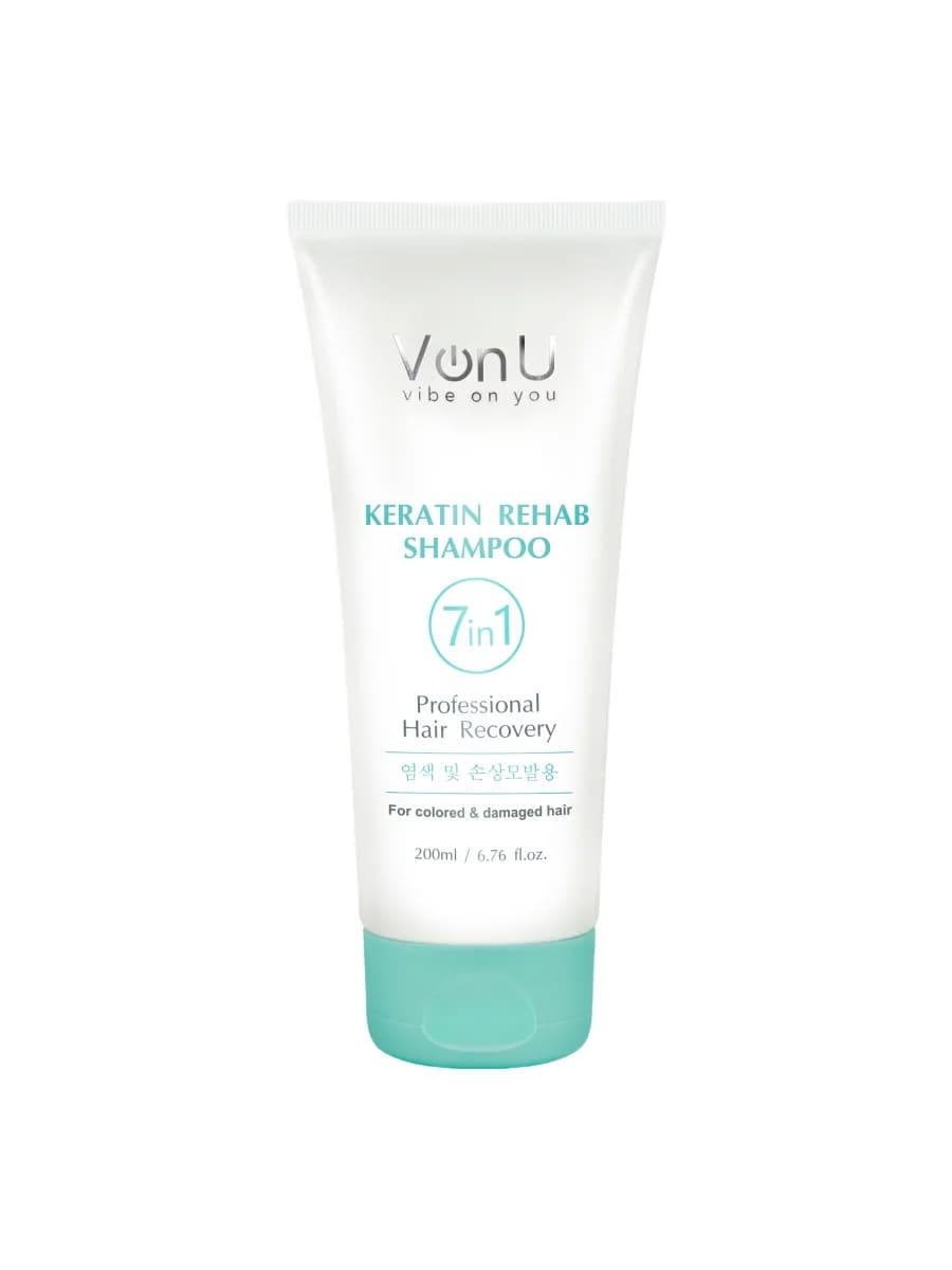 Von-U Шампунь для волос с кератином Keratin Rehab 200 мл