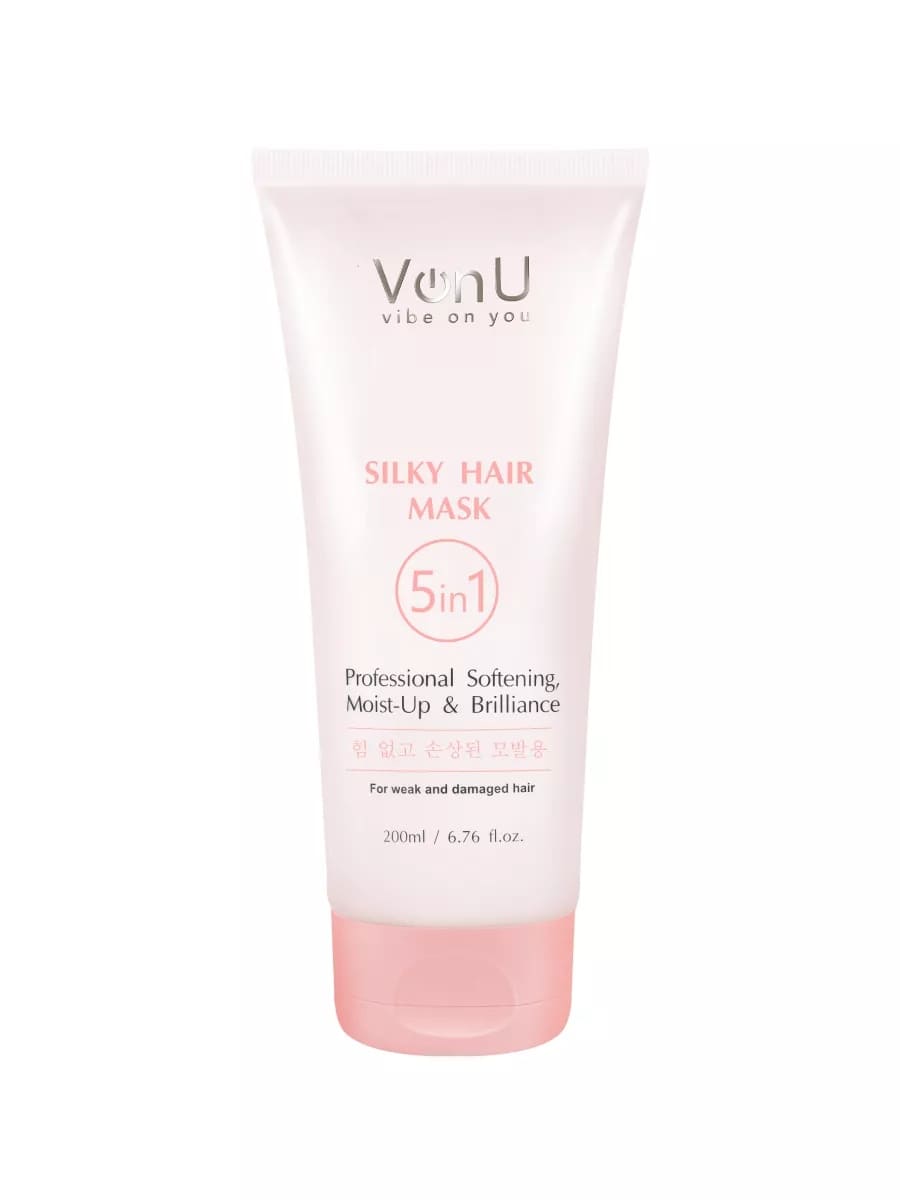 Von-U Маска для ослабленных и поврежденных волос "Шелк для волос" 5 в 1 Silky Hair Mask 200 мл